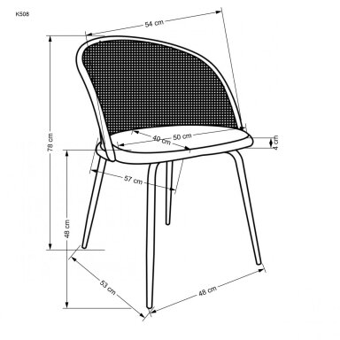 K508 žalia kėdė