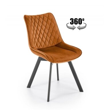 K520 cinamono spalvos kėdė su pasisukimo funkcija