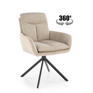 K536 smėlio spalvos su pasisukimo funkcija kėdė