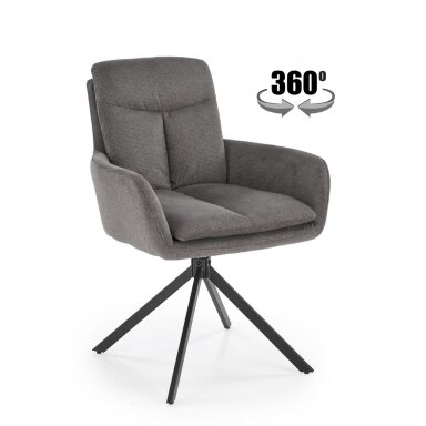 K536 pilka kėdė su pasisukimo funkcija