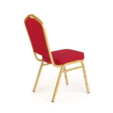 K66 maroon metalinė konferencijų kėdė